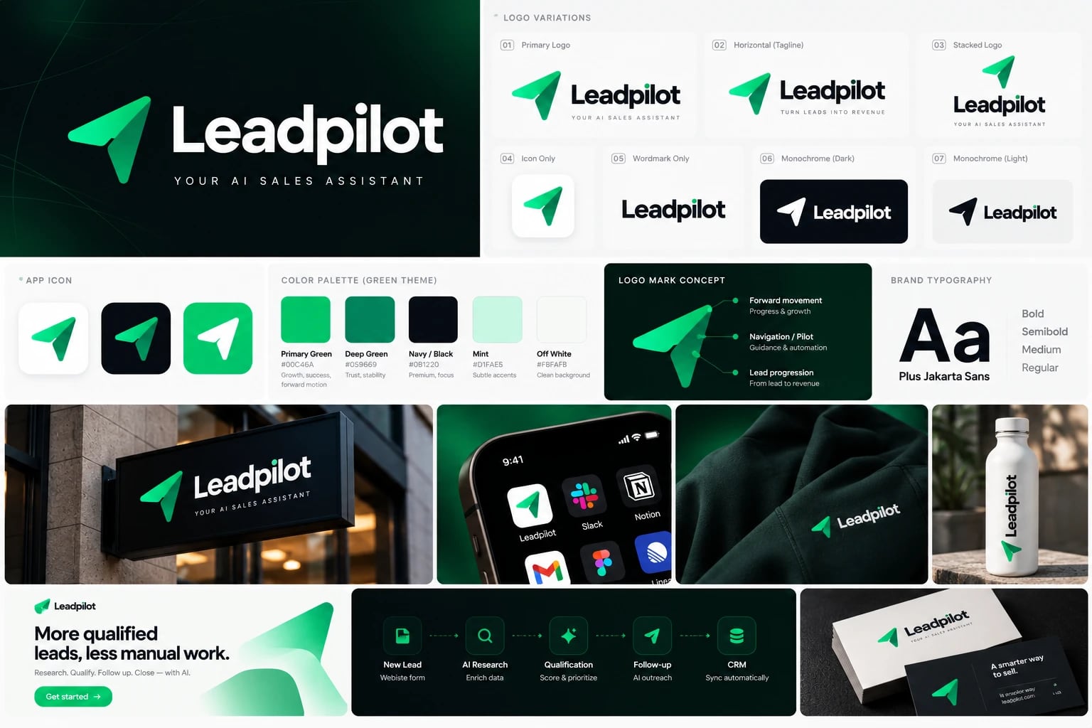 Leadpilot brand identity board